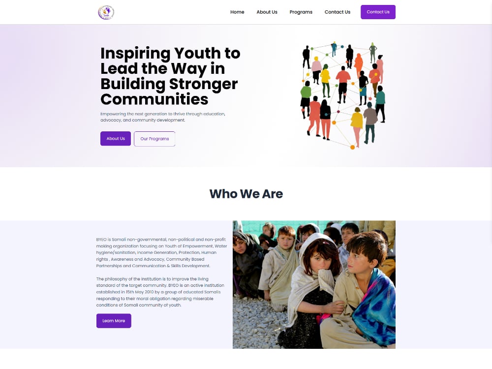 Barbaar Organization (BYEO) – Website Development - Project Screenshot