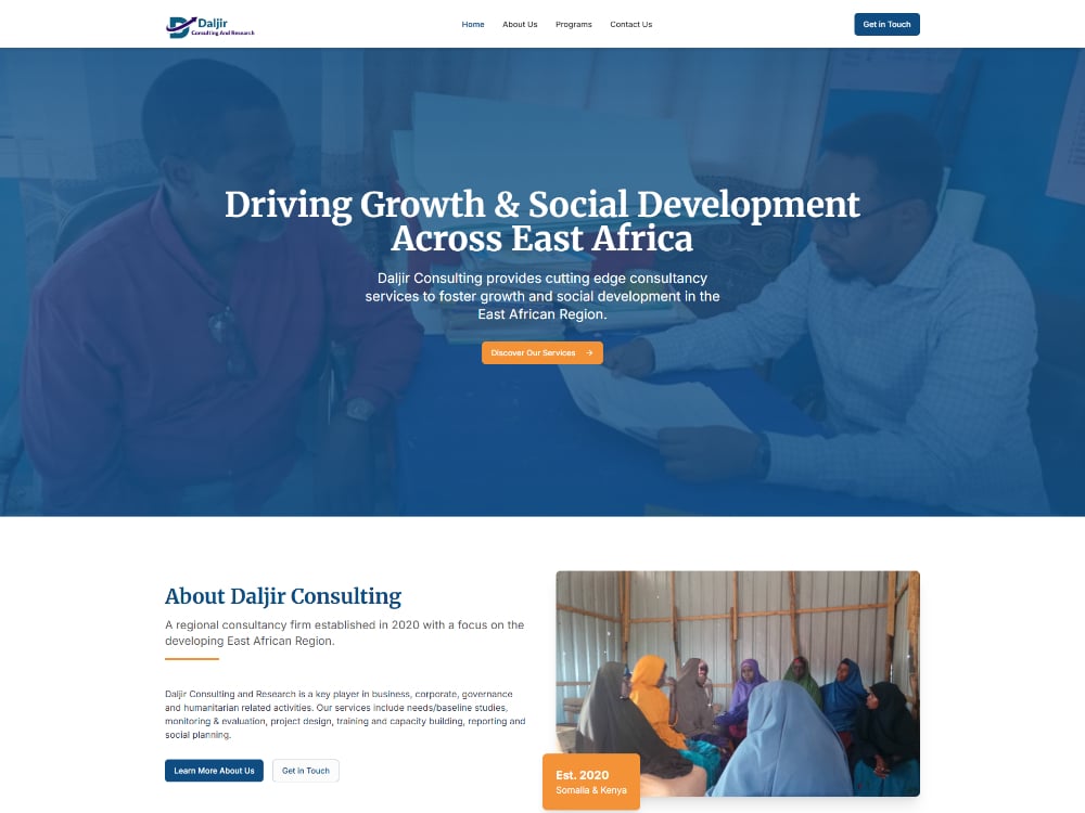 Daljir Consulting – Website Development - Project Screenshot